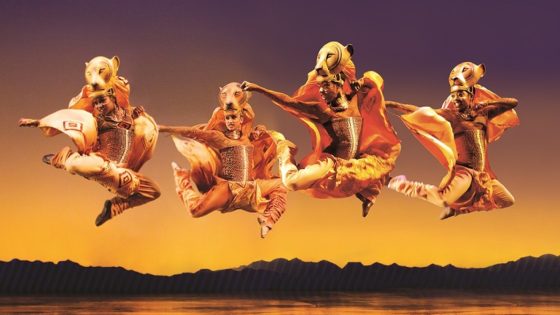 Actors dancing at The Lion King at the Lyceum Theatre