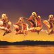 Actors dancing at The Lion King at the Lyceum Theatre