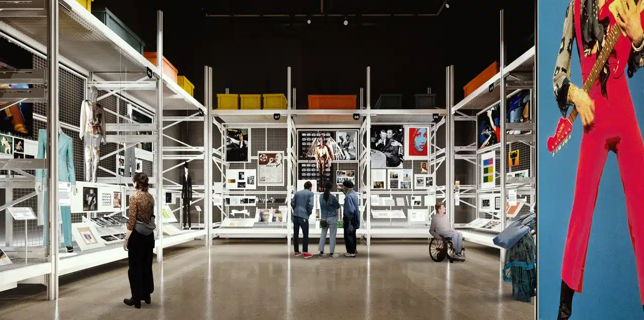 Internal render view showing the David Bowie Centre in VA East Storehouse © IDK Large