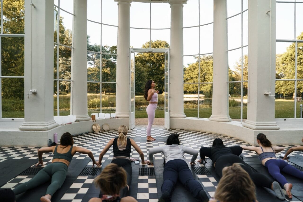 people doing yoga at Pop Up Yoga Club