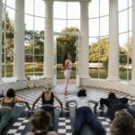 people doing yoga at Pop Up Yoga Club