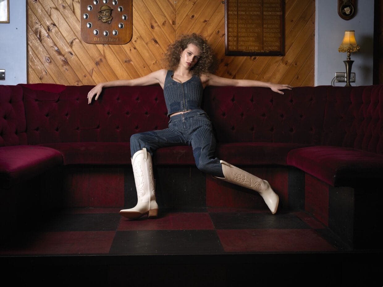 Alice Merriman wearing Duke’s boots in London