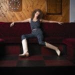 Alice Merriman wearing Duke’s boots in London