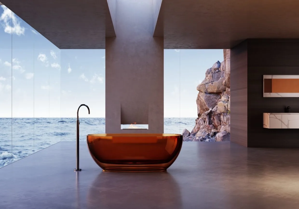 Nosa freestanding Serena Translucent Resin Freestanding Bath2